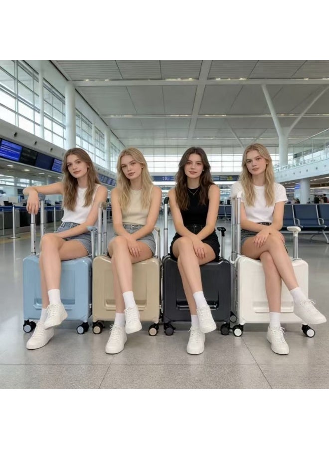 حقيبة أمتعة قابلة للتركيب، حقيبة سفر محمولة مزدوجة الاستخدام مقاس 20 بوصة، حقيبة سفر عالية التحمل للكمبيوتر الشخصي، أداة ممتعة للمشي للأطفال، عجلة دوارة محمولة قابلة للطي، حقيبة سفر بقفل كلمة مرور عالمي للرجال والنساء، حقيبة سفر، سفر عمل، سفر ترفيهي، إجازة في الهواء الطلق، متعددة الأغراض - Image 2